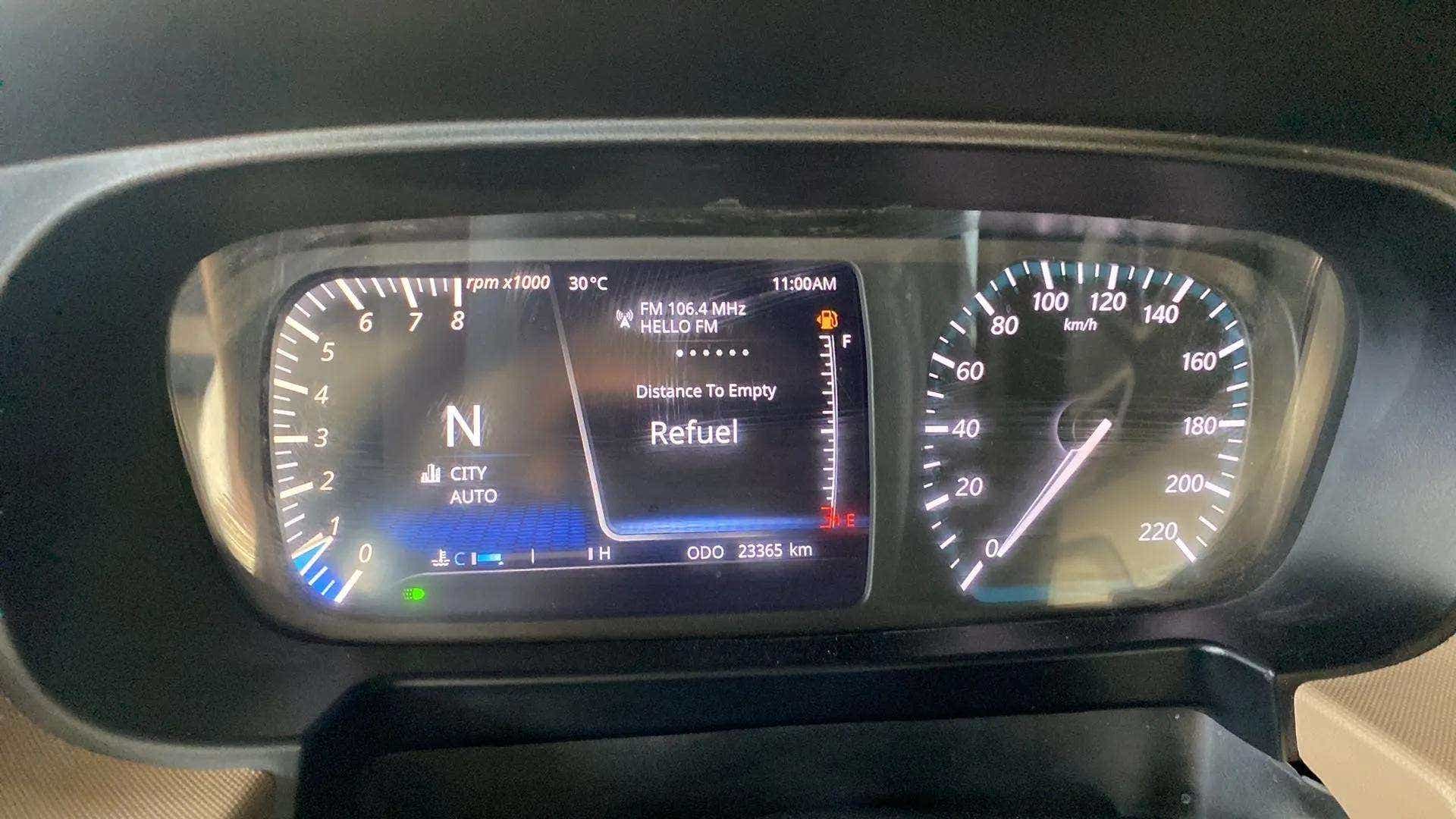 Instrument cluster of a Tata Punch