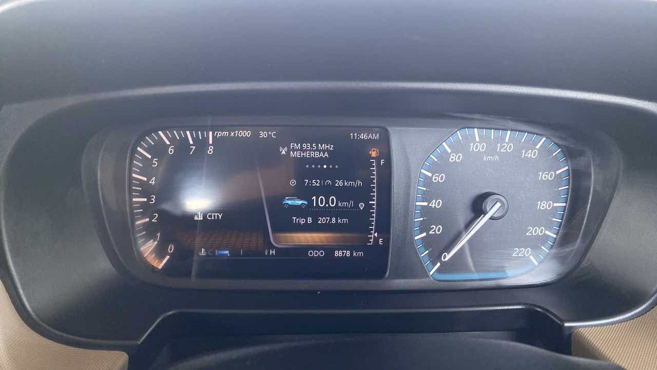 Instrument cluster view of a Tata Punch