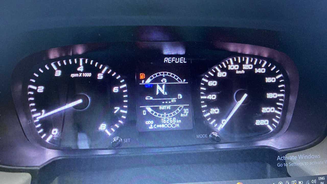 Instrument cluster of a Tata Punch