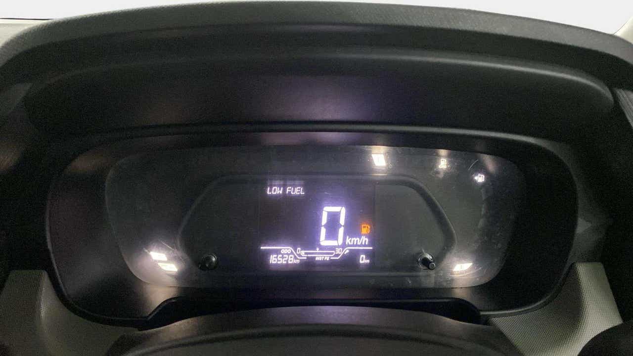 Instrument cluster of a Tata Punch showing speedometer and warning lights