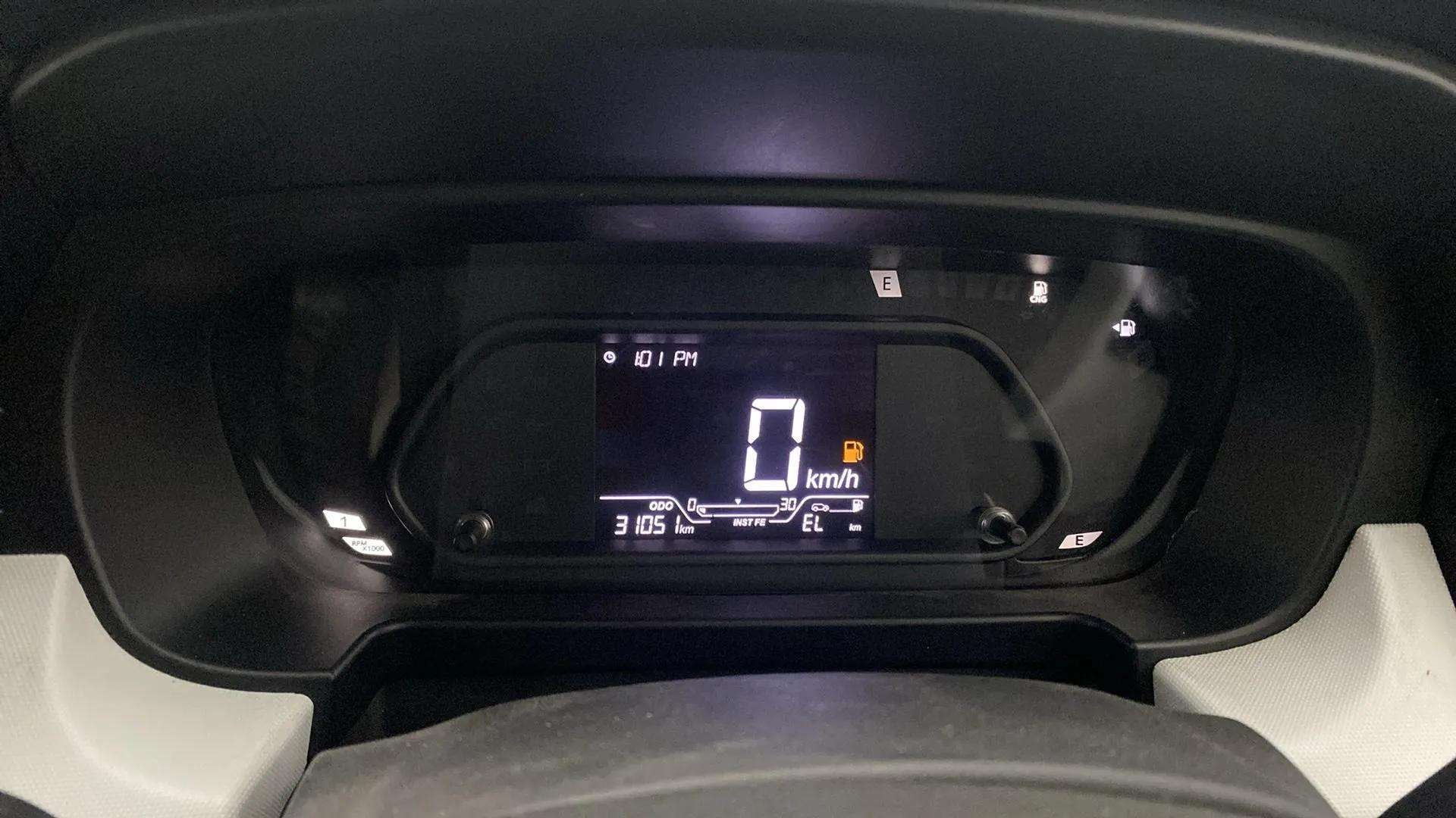 Instrument cluster of a Tata Punch