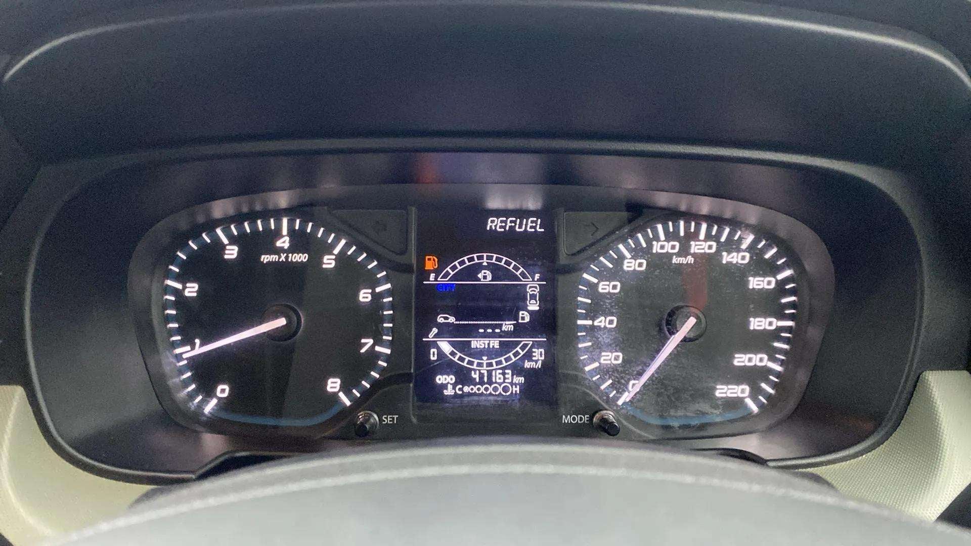Instrument cluster of a Tata Punch