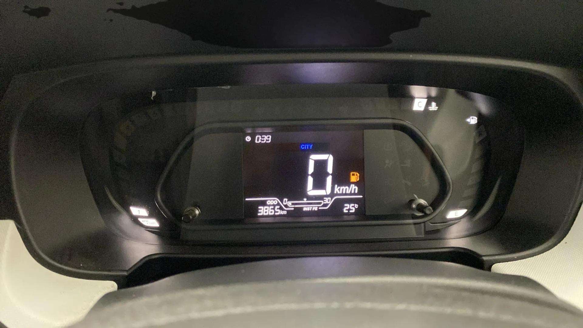 Instrument cluster of a Tata Punch