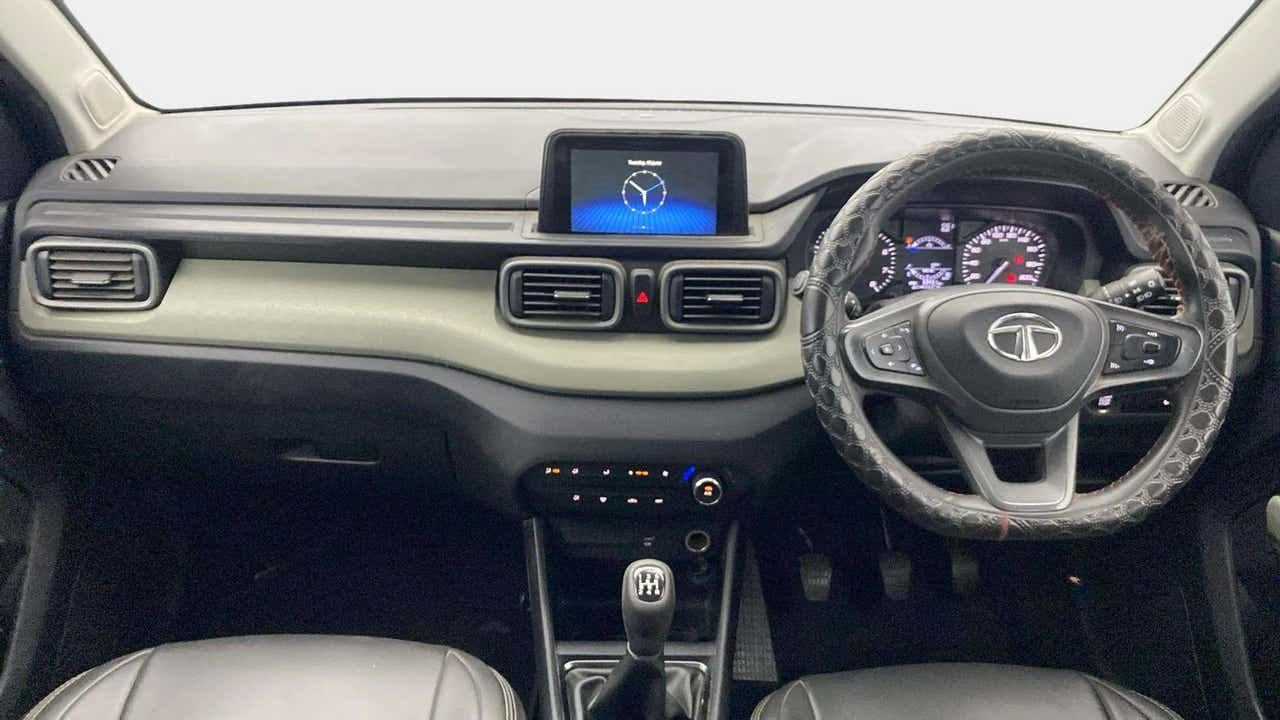 Dashboard and steering wheel of a Tata Punch