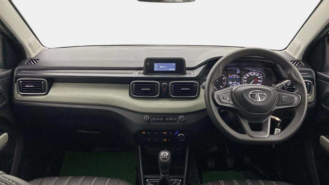 Dashboard and steering wheel view of a Tata Punch