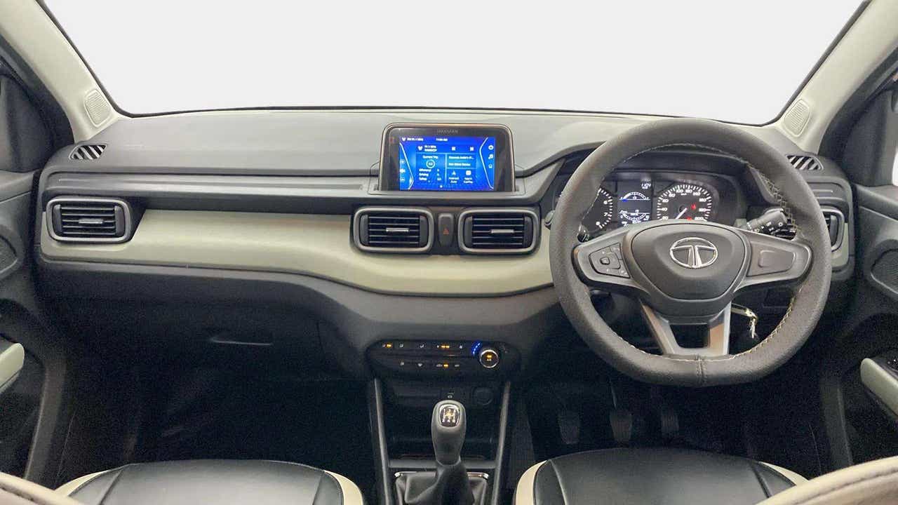 Dashboard and steering wheel of a Tata Punch