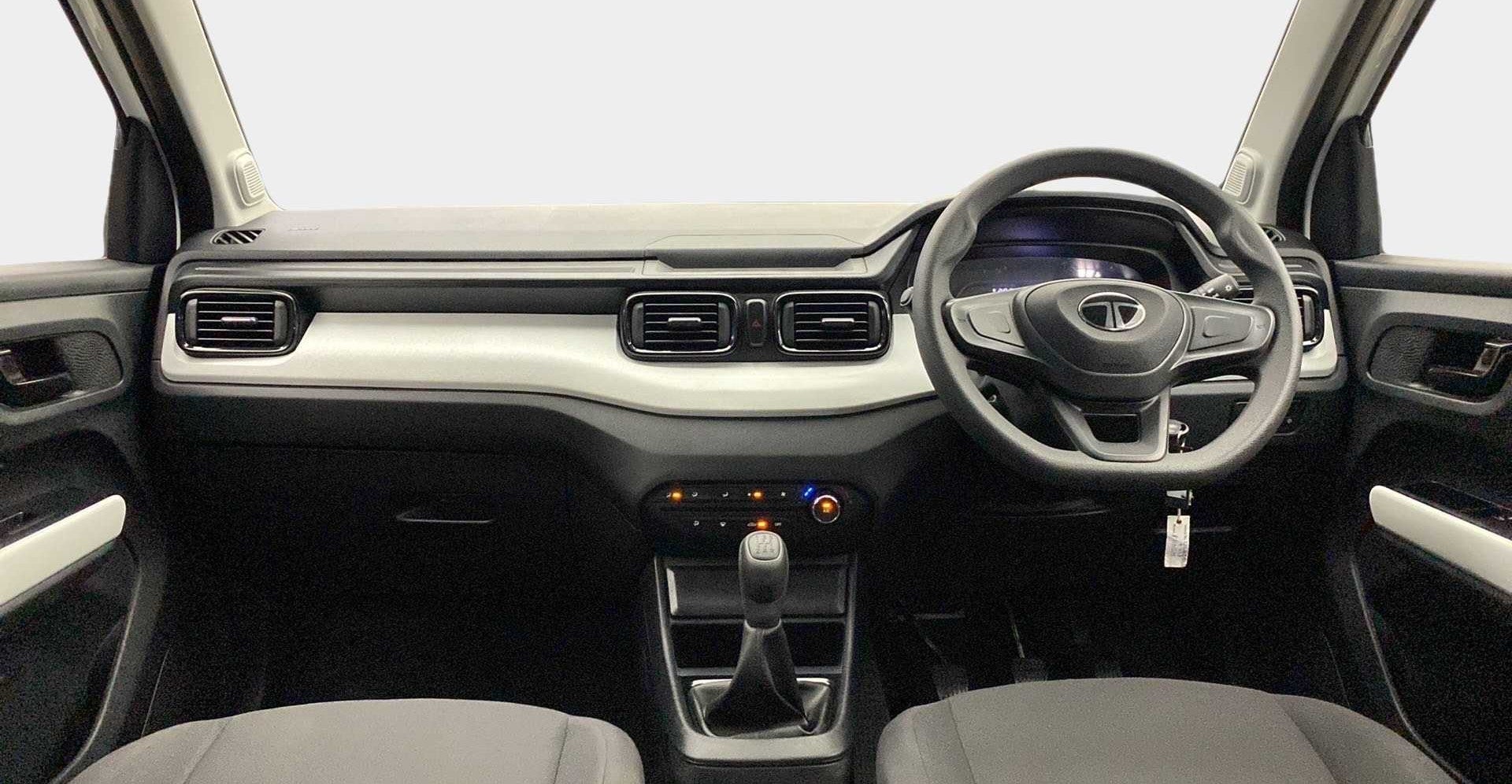 Dashboard and steering view of a Tata Punch