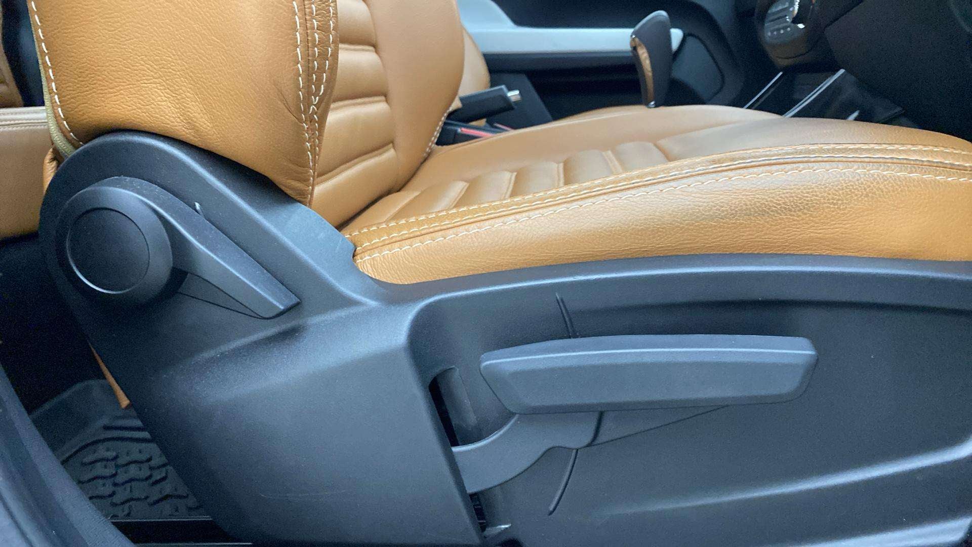 Front seat adjustment controls of a Tata Punch