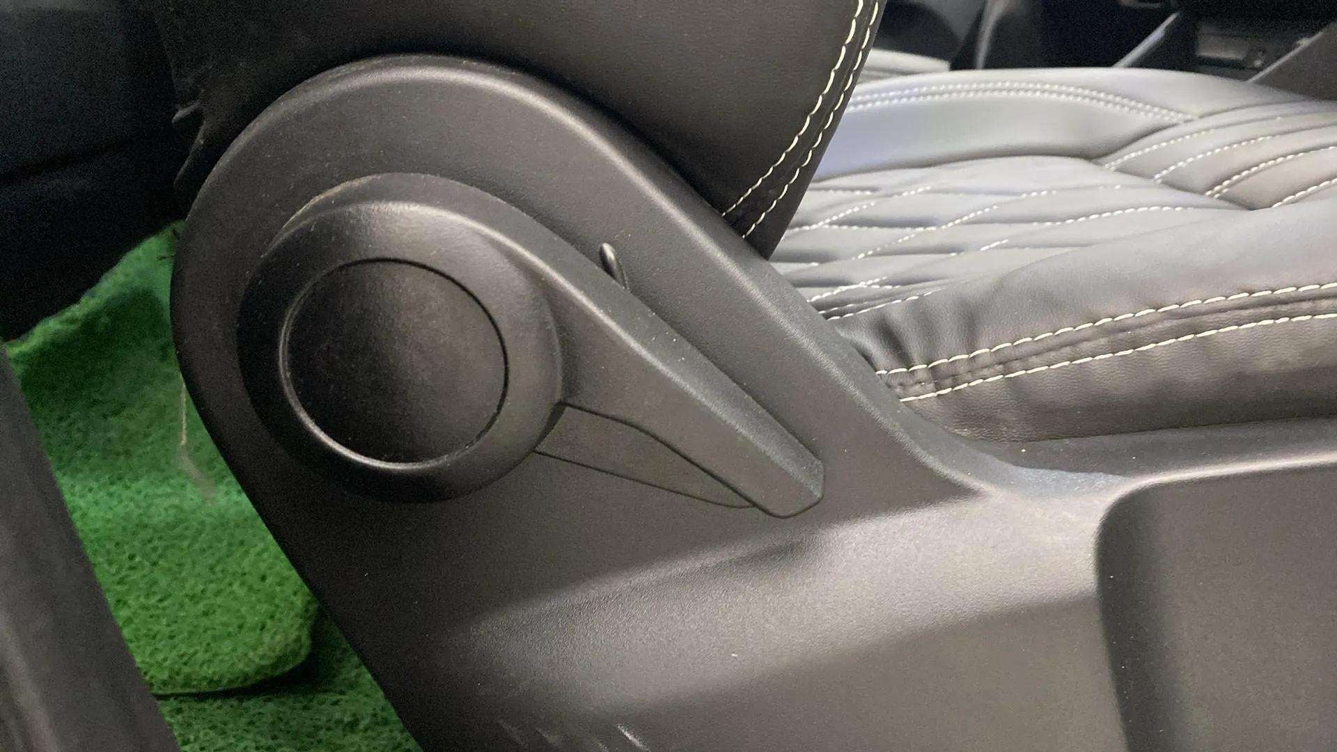 Close-up of the seat adjuster lever of a Tata Punch