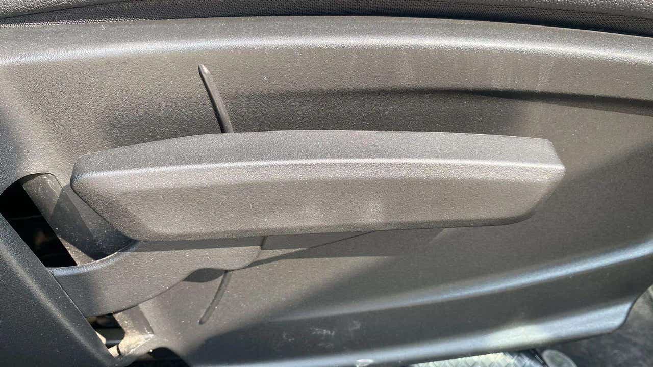 Close-up of the interior door handle of a Tata Punch