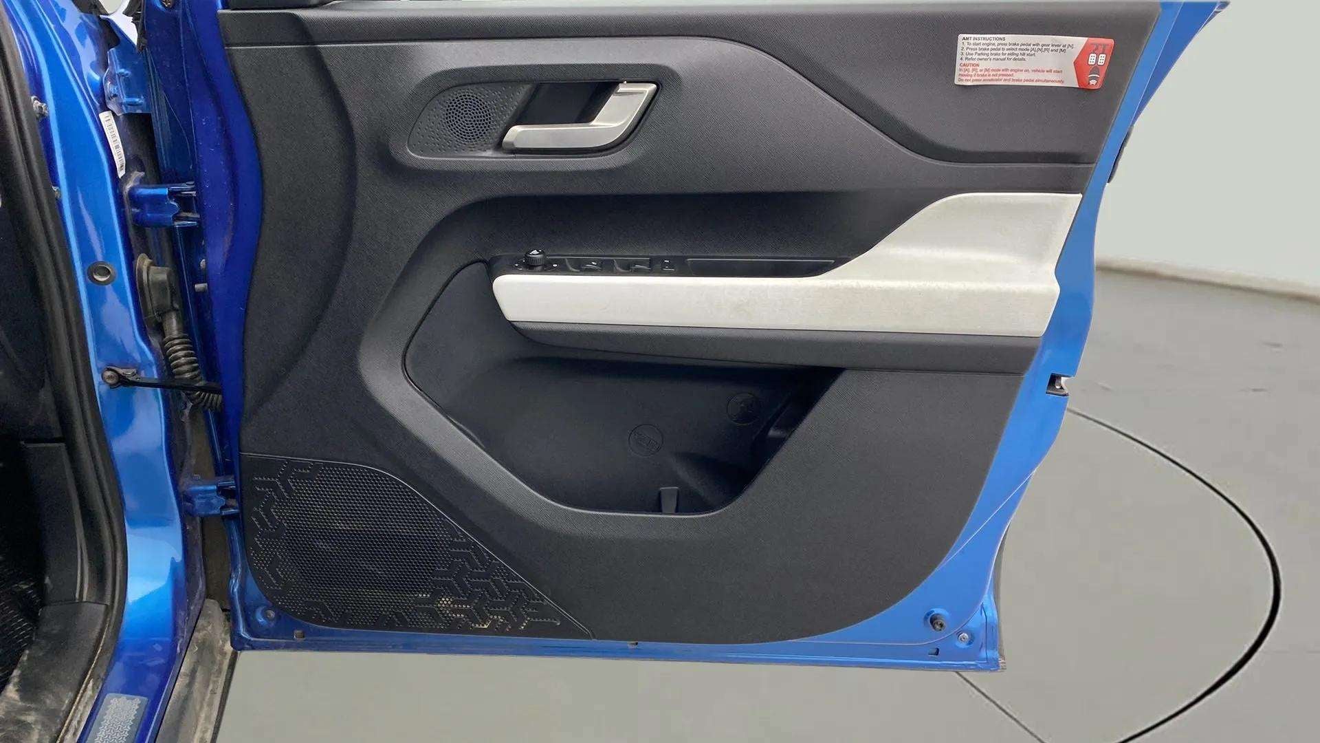 Close-up of the door panel of a Tata Punch