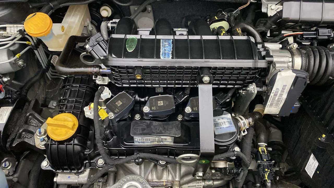 Engine bay of a Tata Punch