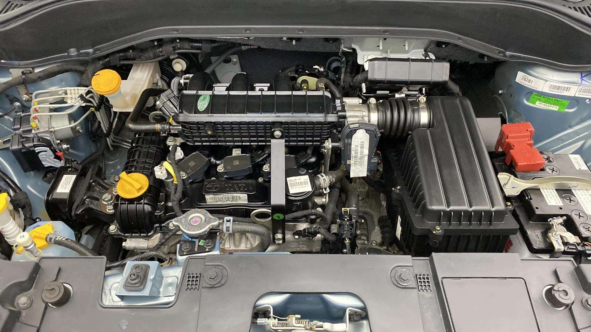 Engine bay of a Tata Punch