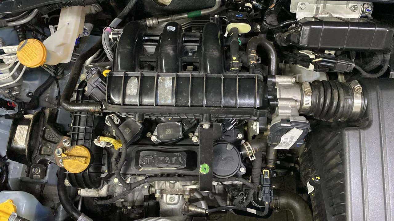 Engine bay view of a Tata Punch
