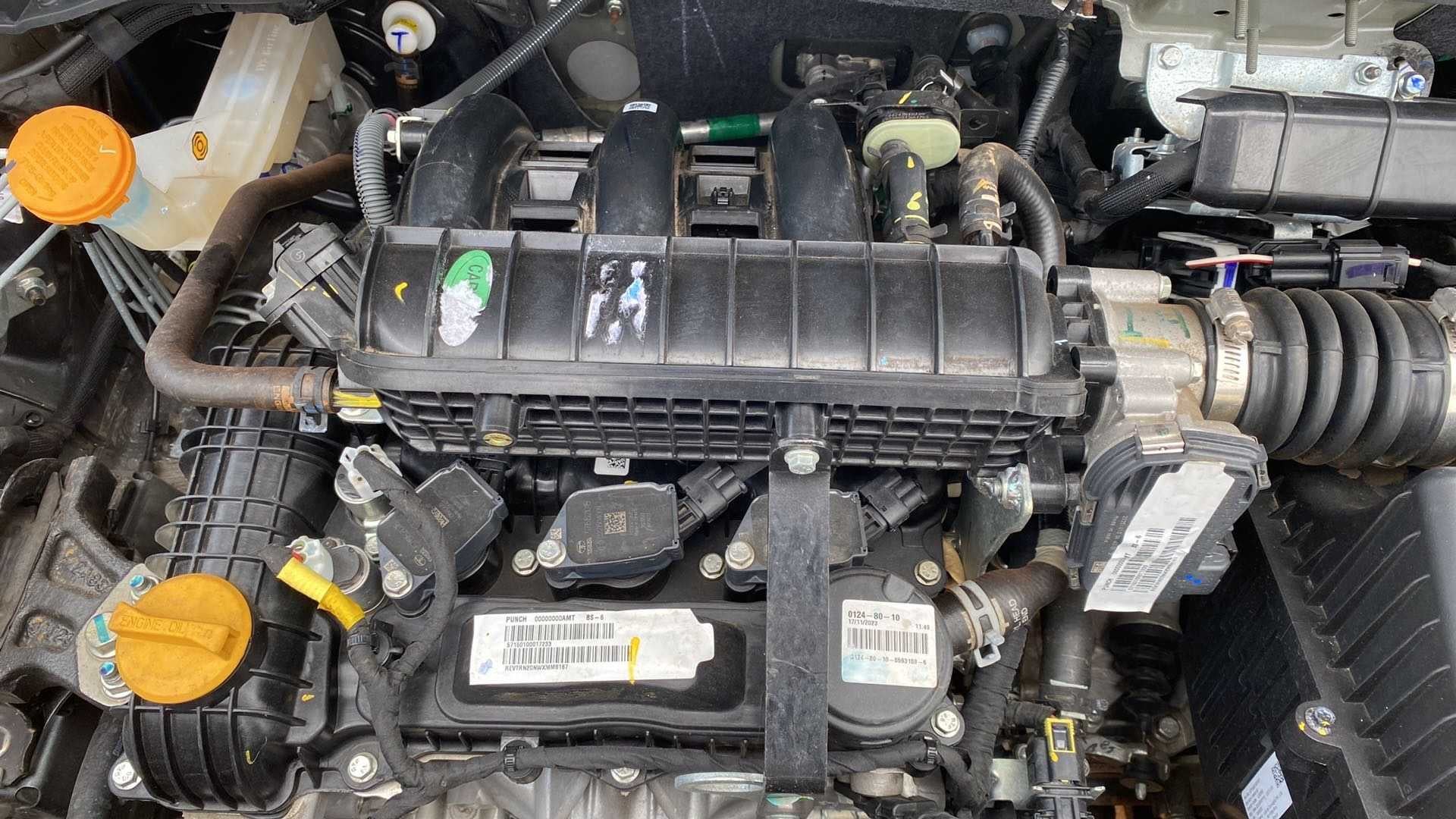 Engine bay of a Tata Punch