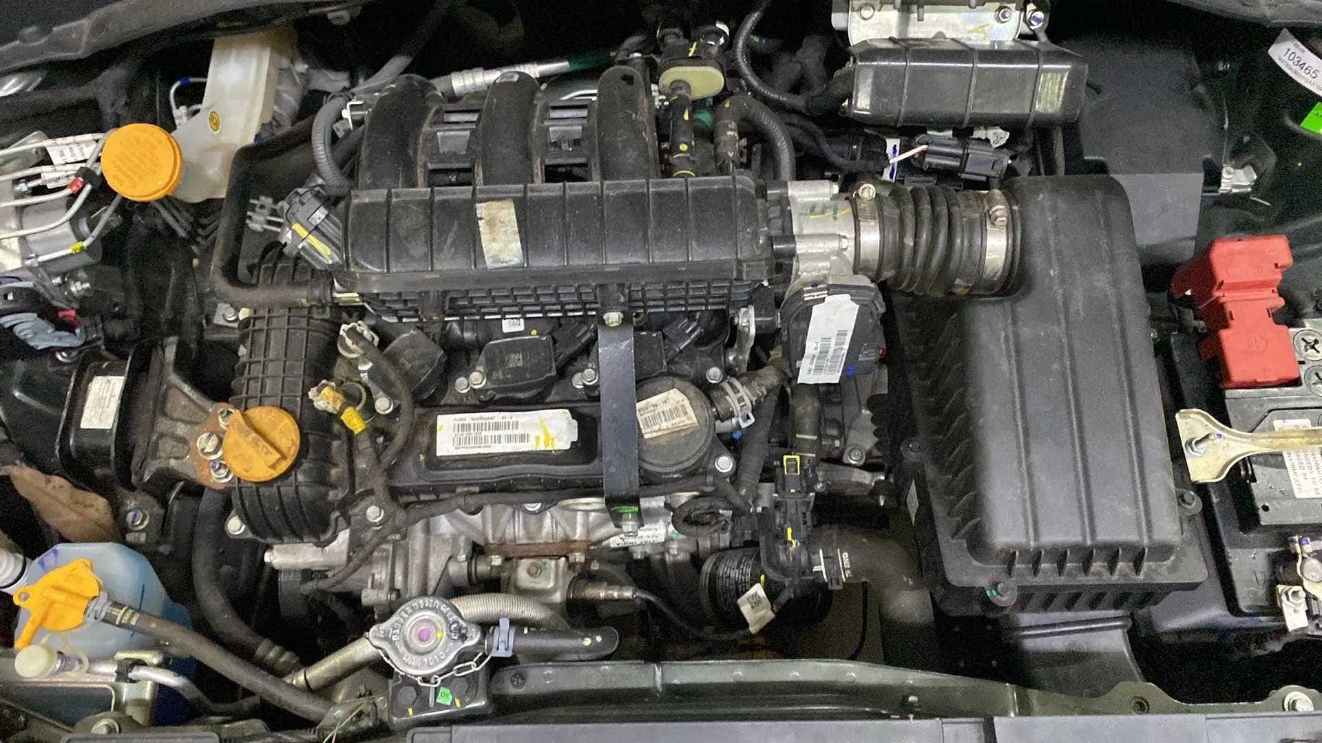 Engine bay of a Tata Punch