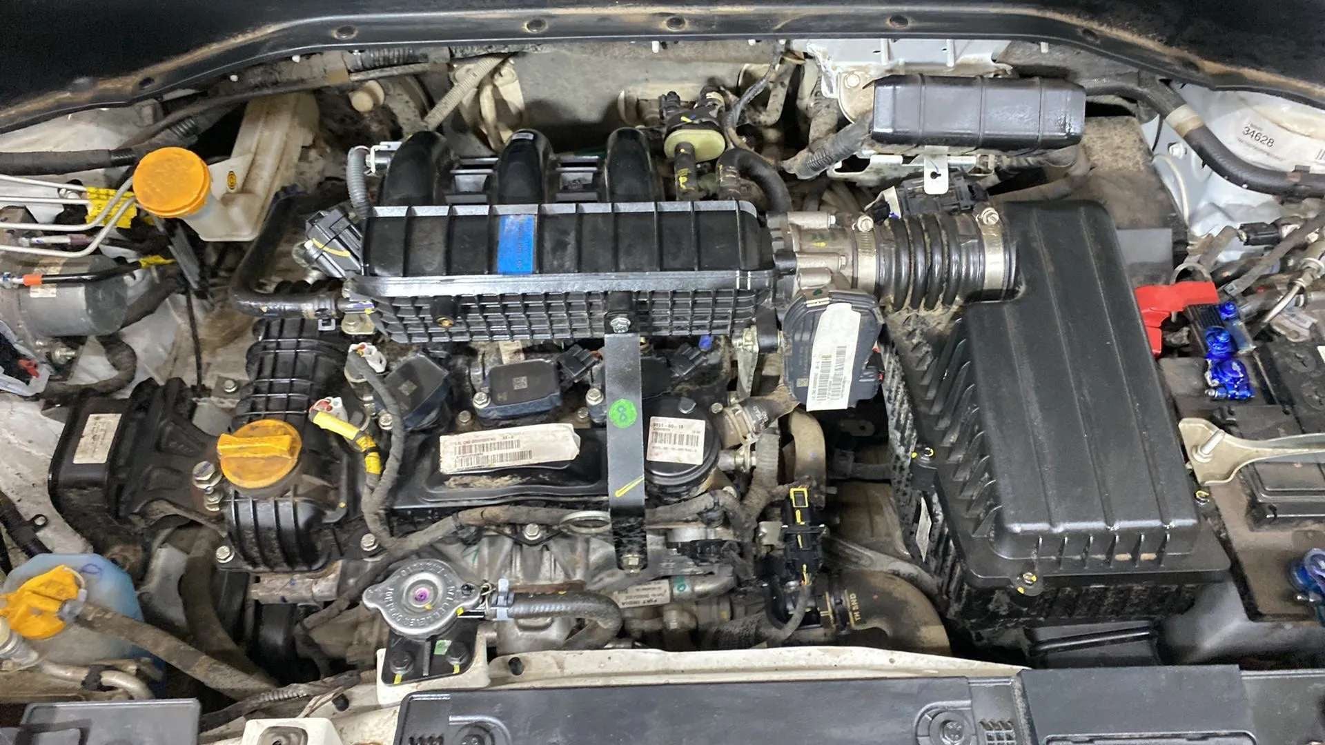 Engine bay of a Tata Punch