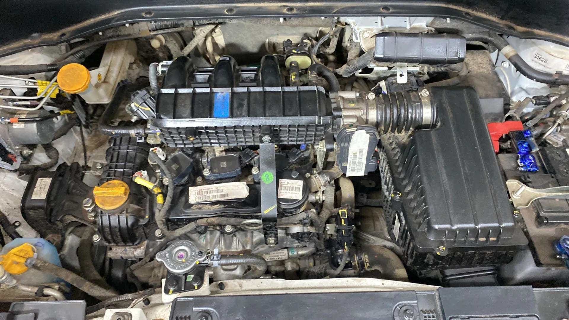 Engine bay of a Tata Punch