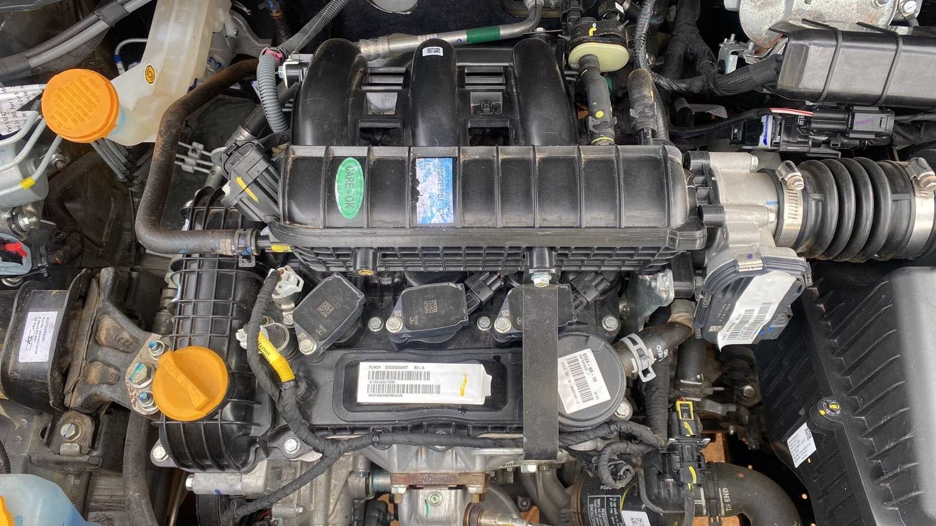 Engine bay view of a Tata Punch