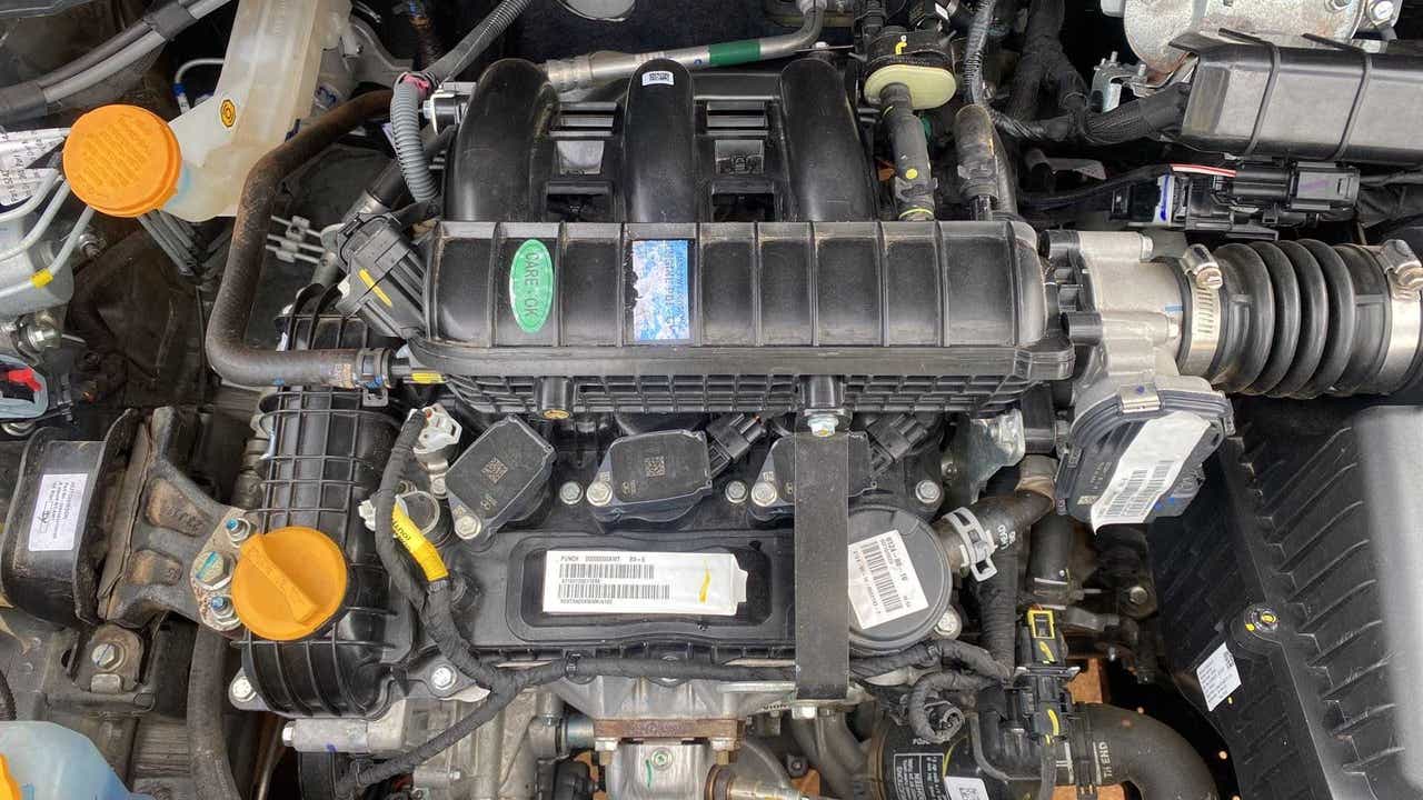 Engine bay view of a Tata Punch