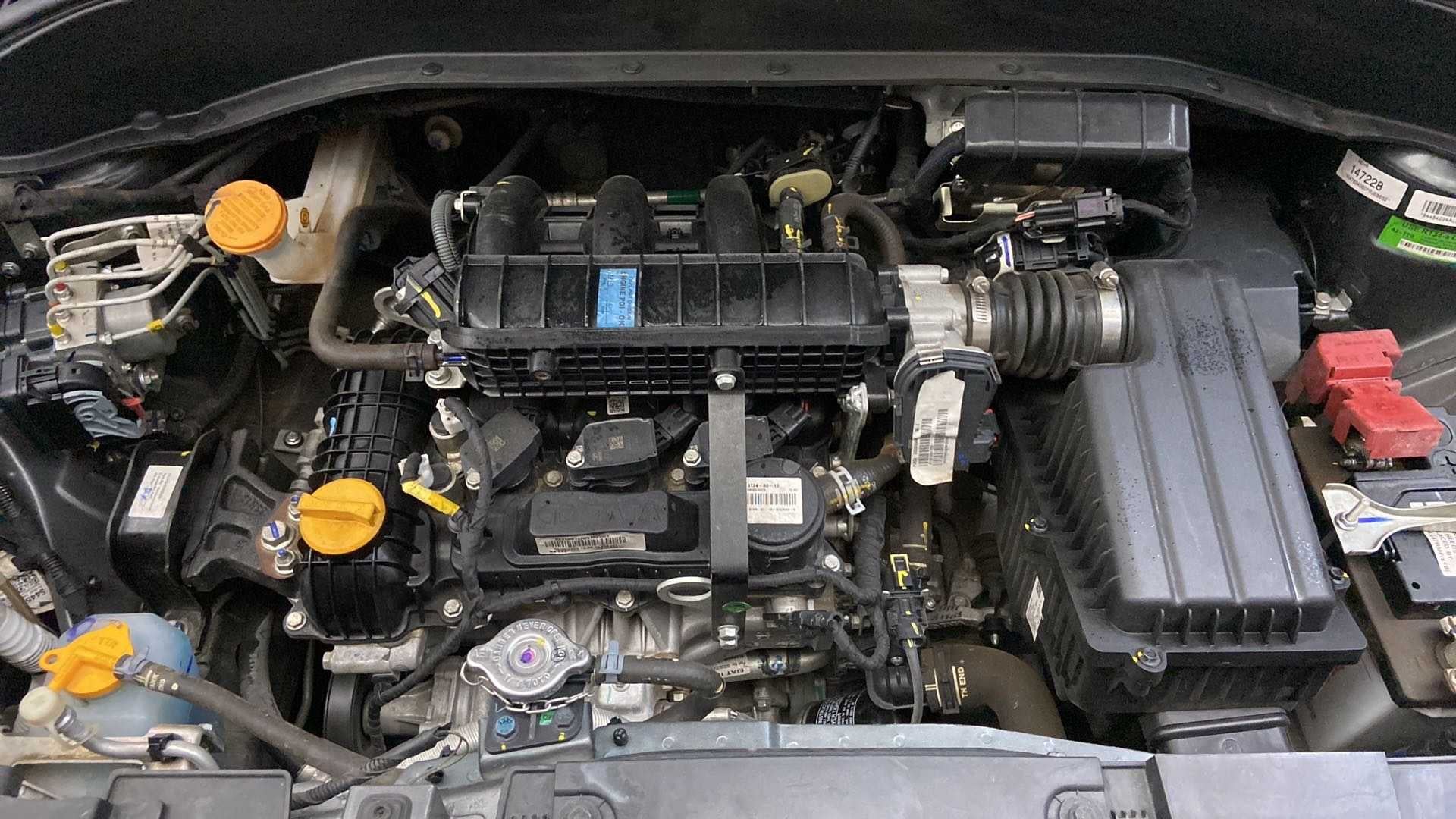 Engine bay of a Tata Punch