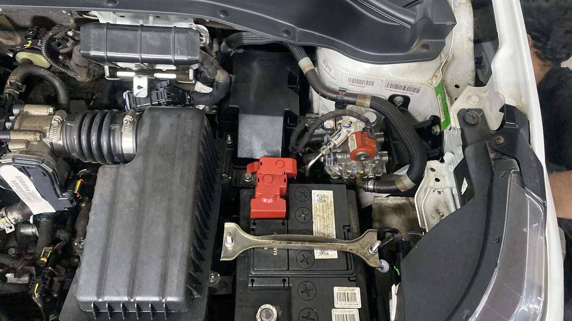 Engine bay view of a Tata Punch