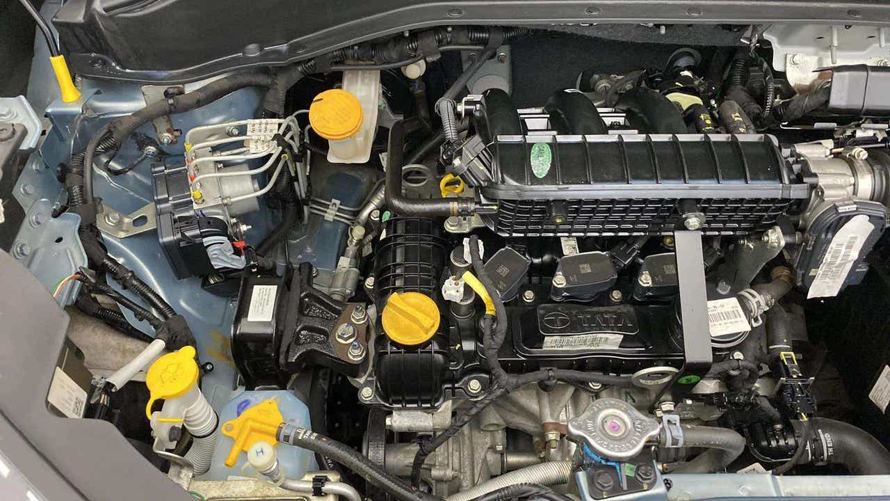 Engine bay view of a Tata Punch