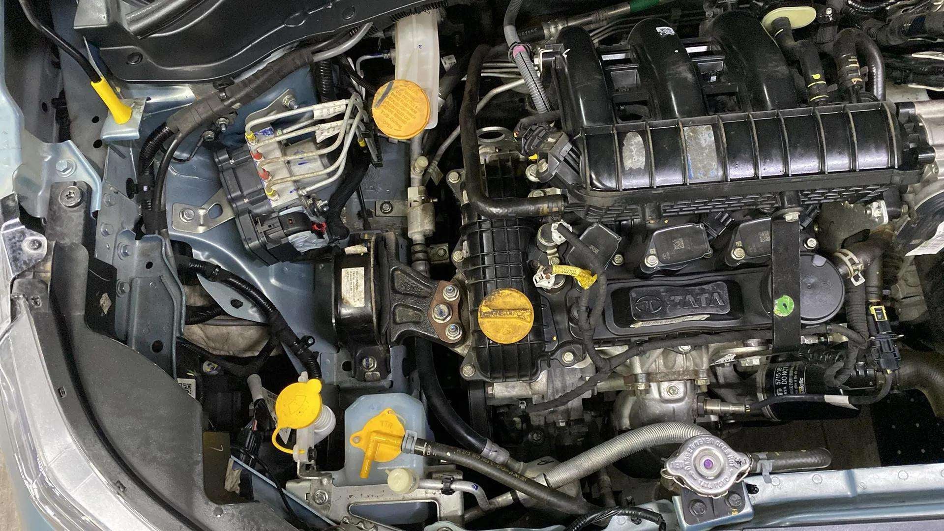 Engine bay view of a Tata Punch