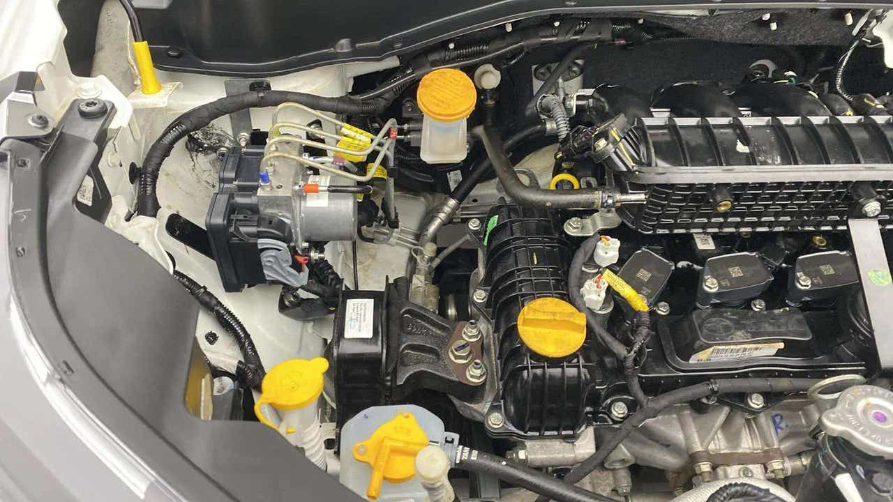 Engine bay view of a Tata Punch