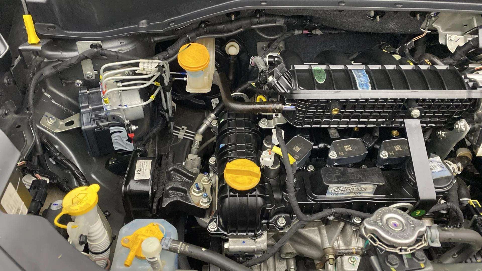 Engine bay of a Tata Punch
