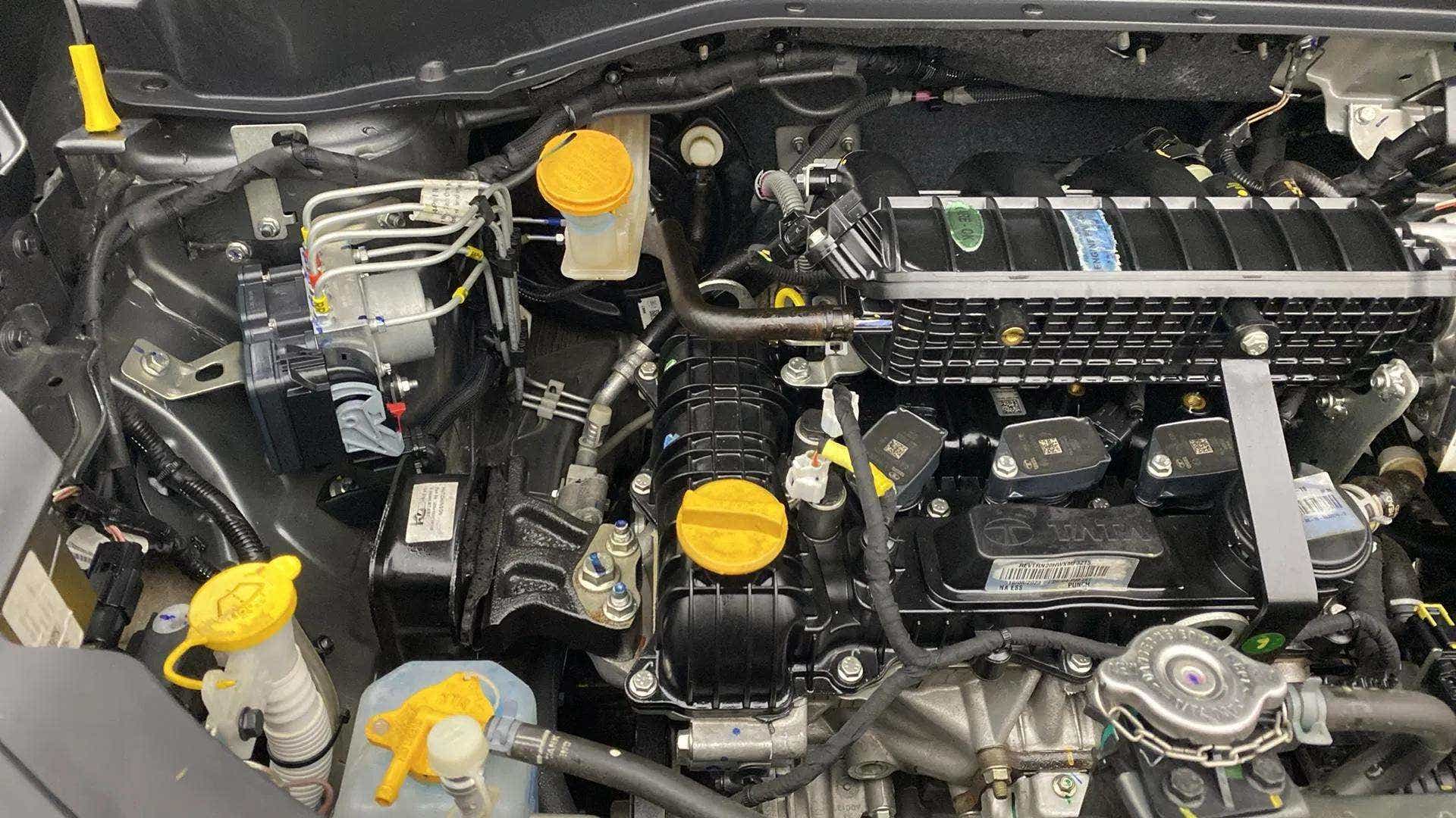 Engine bay of a Tata Punch