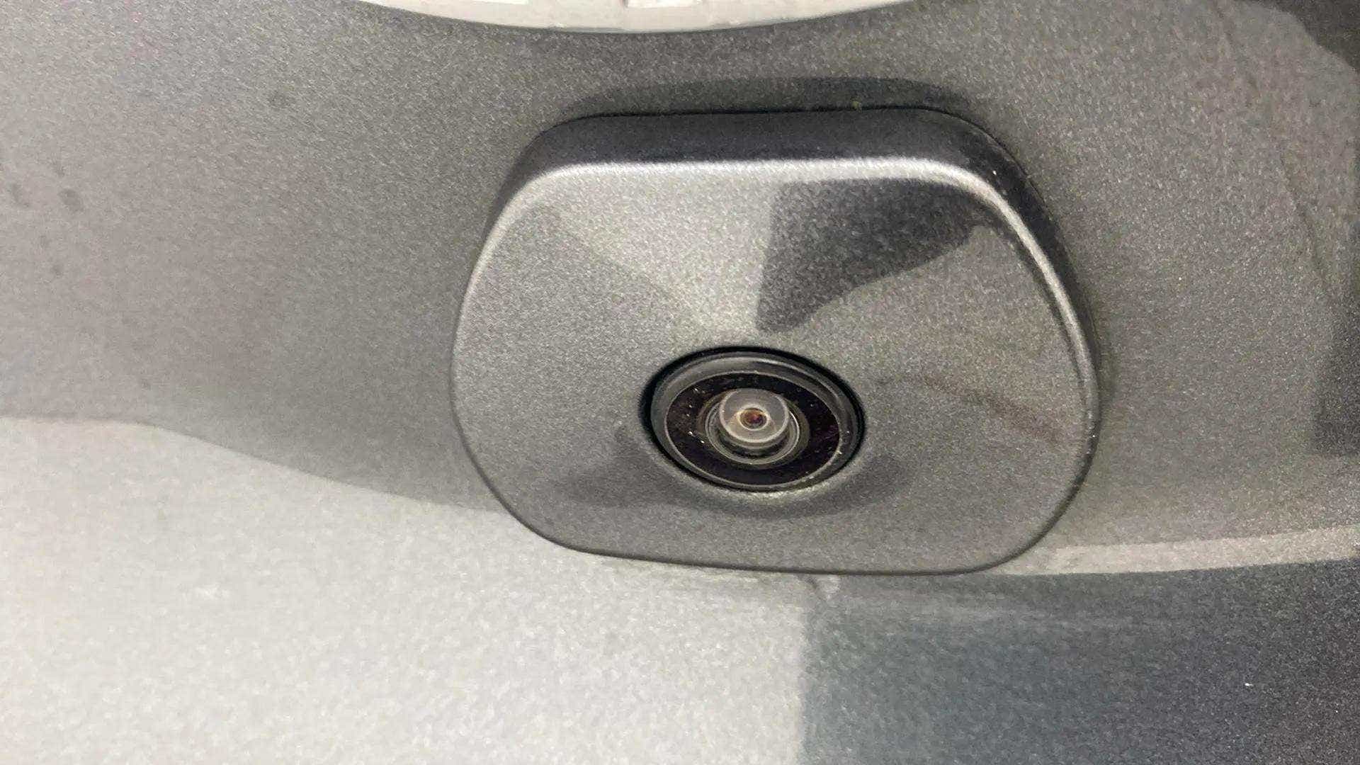 Close-up of a rear view camera of a Tata Punch