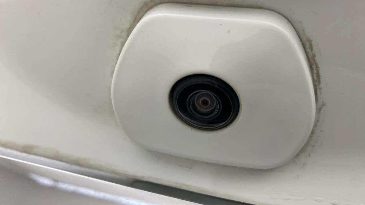 Close-up view of a rear camera of a Tata Punch