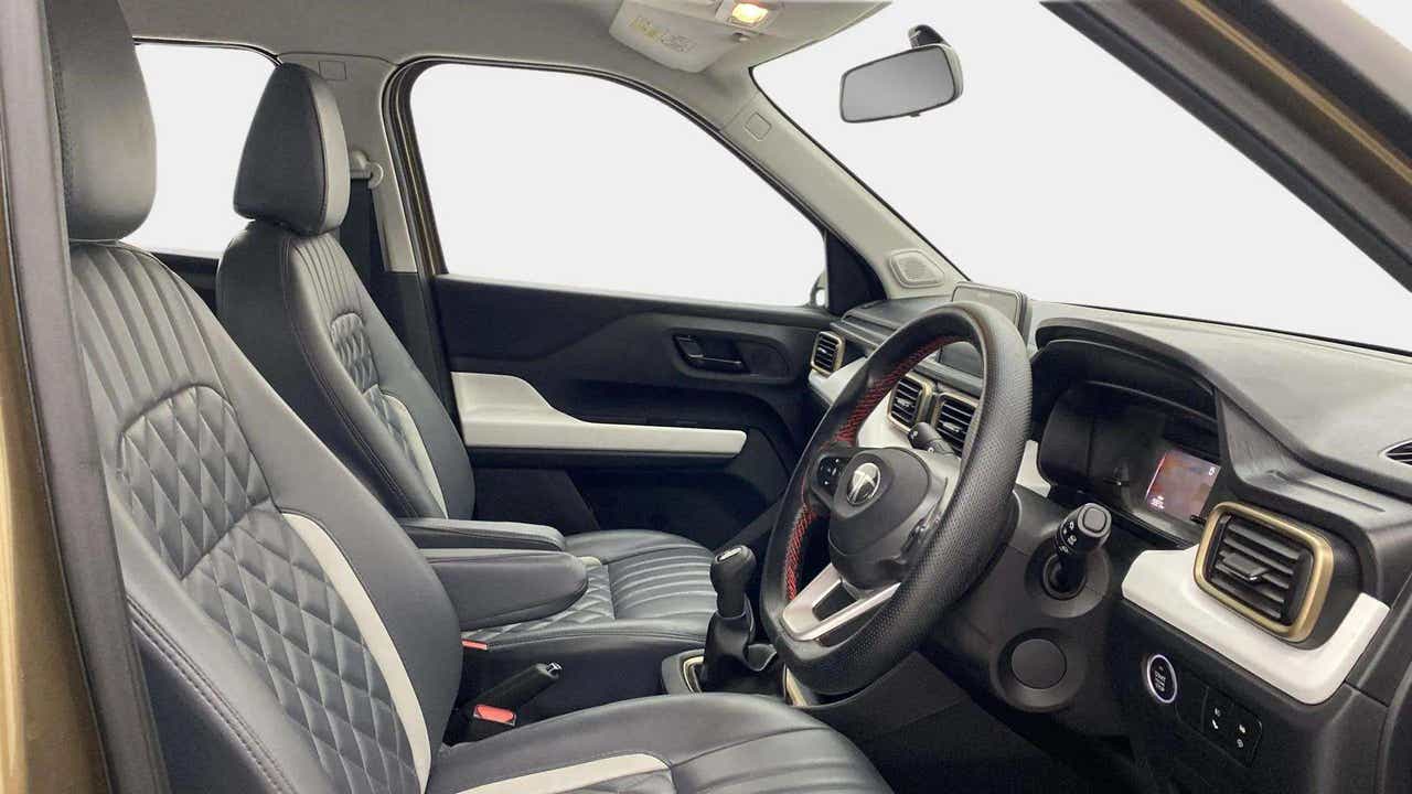 Interior dashboard and front seats of a Tata Punch