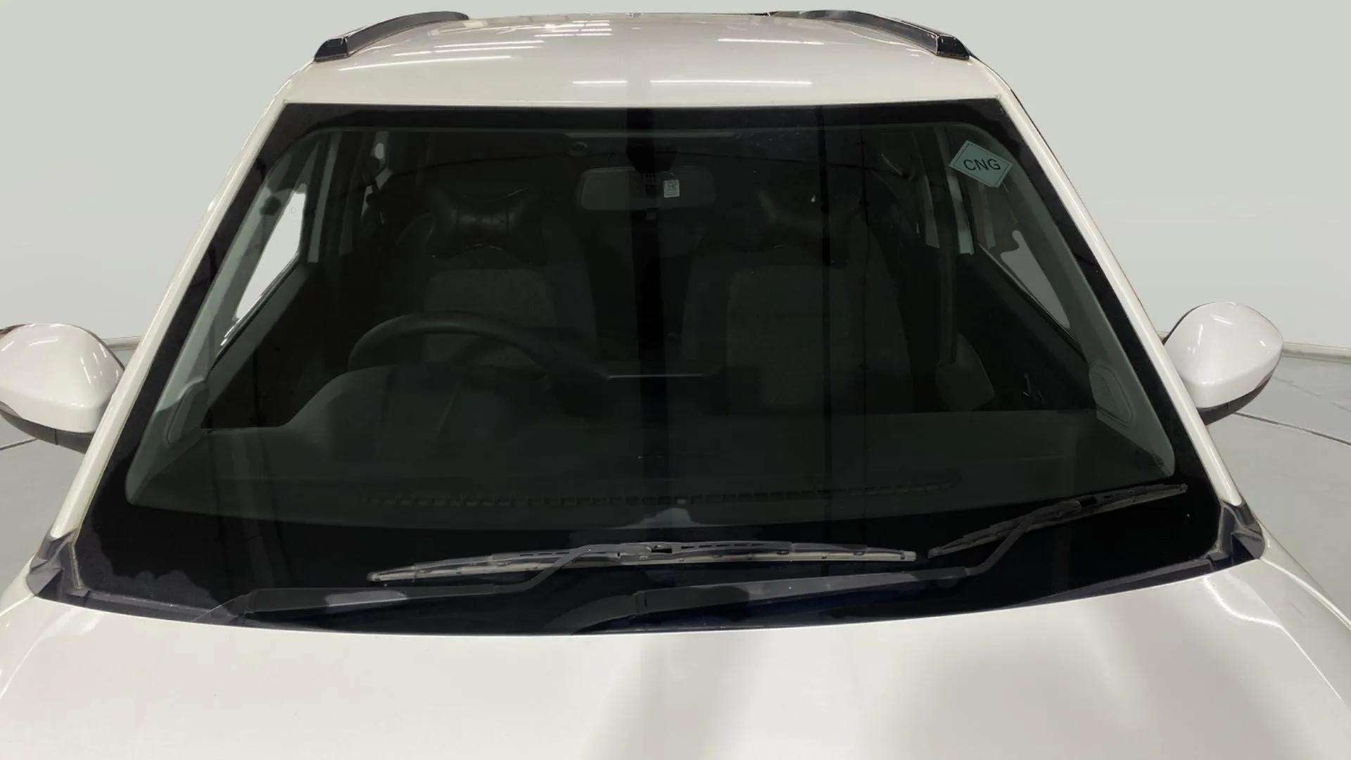 Front windshield and wipers of a Orcus White Tata Punch