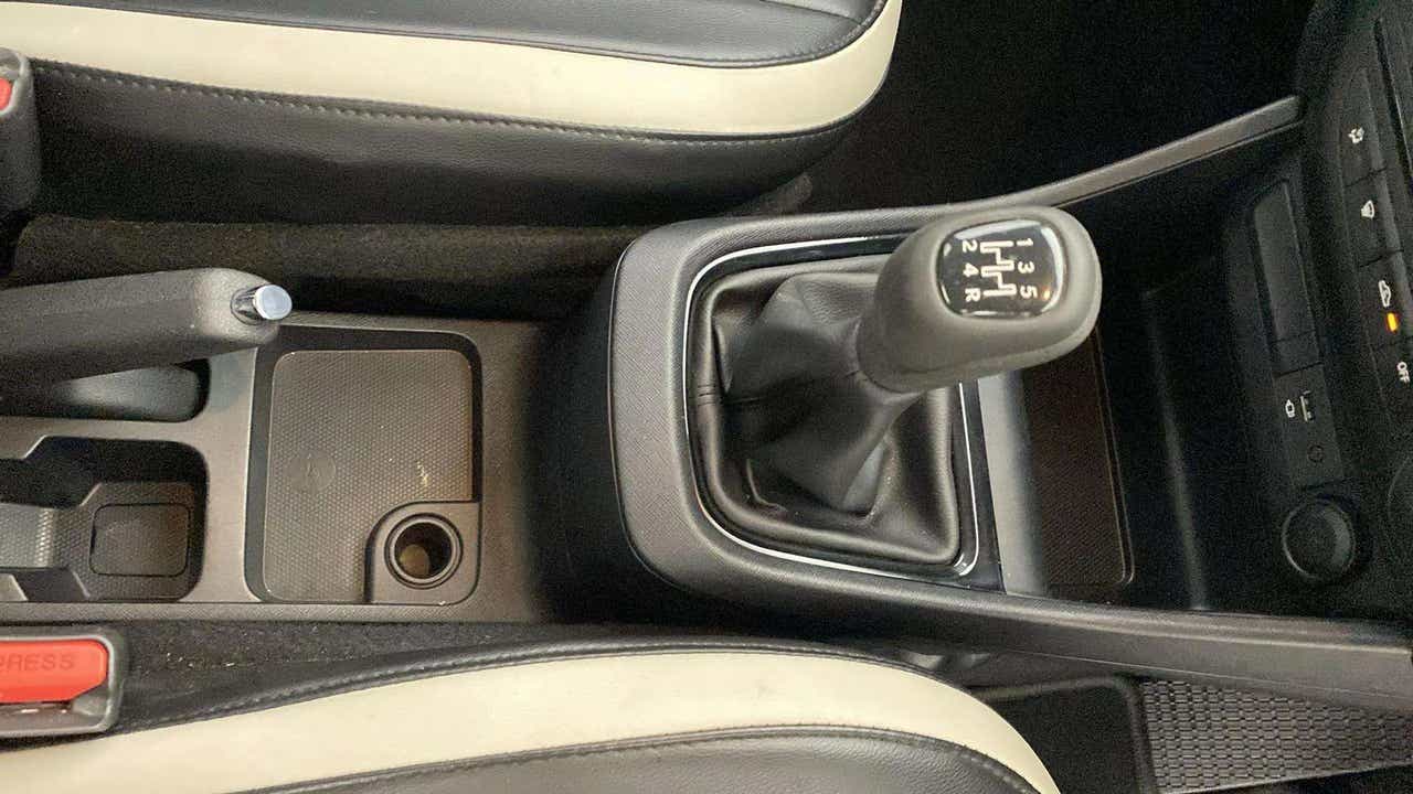Gear lever and center console of a Tata Punch