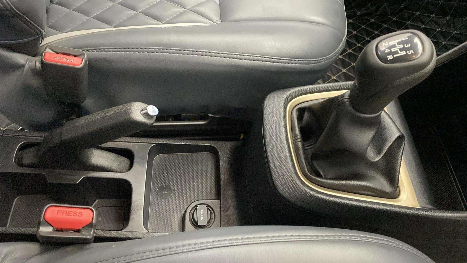 Gear lever and center console of a Tata Punch