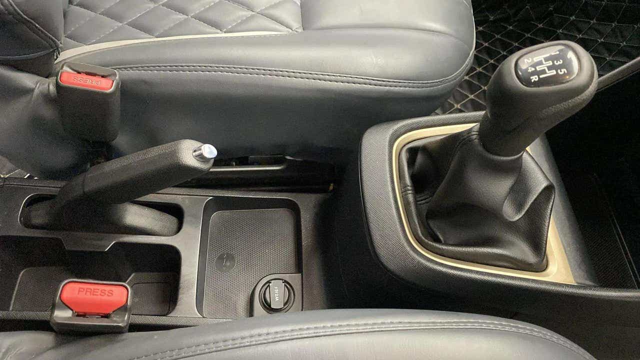 Gear lever and center console of a Tata Punch