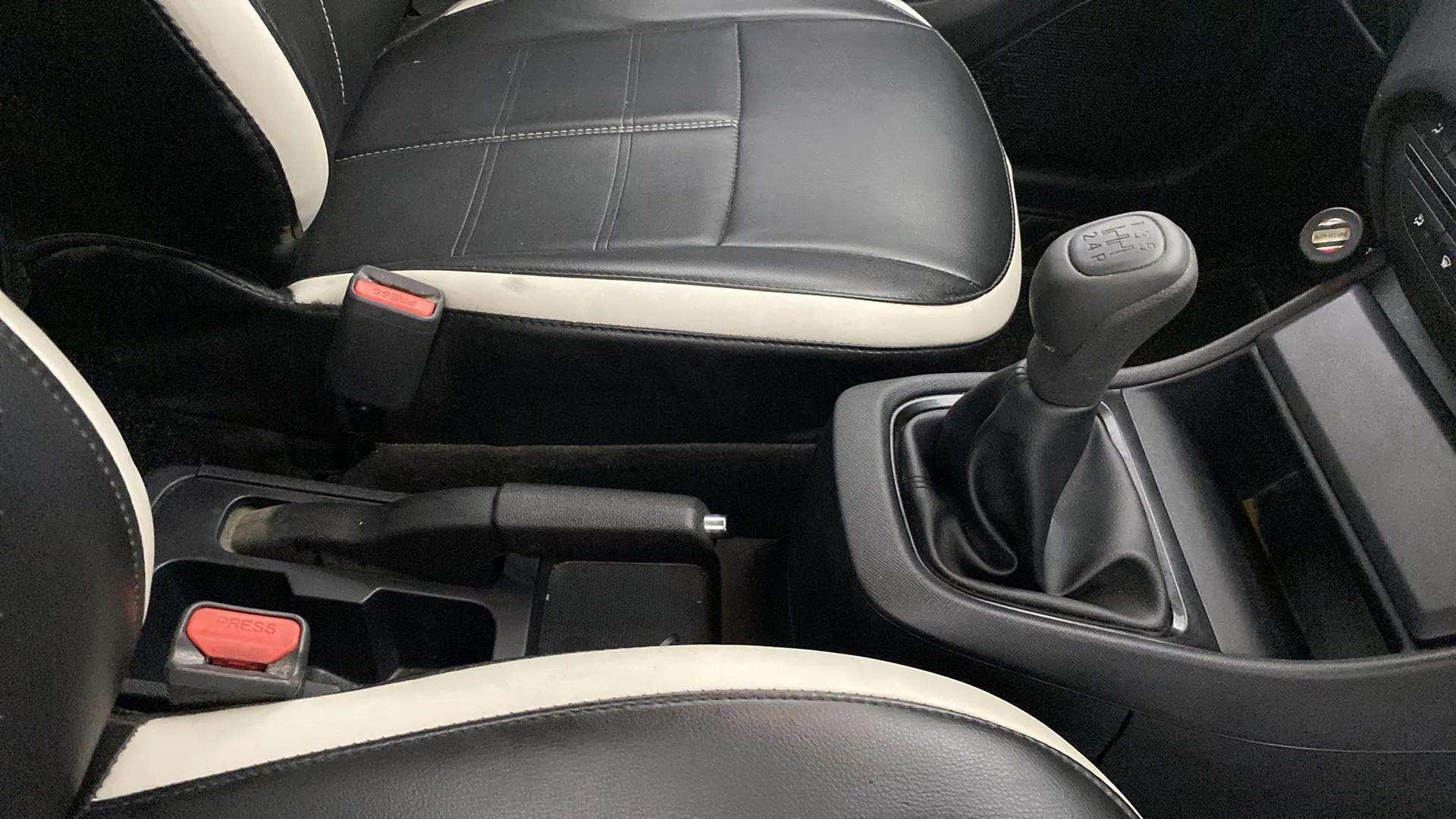 Gear lever and handbrake view of a Tata Punch