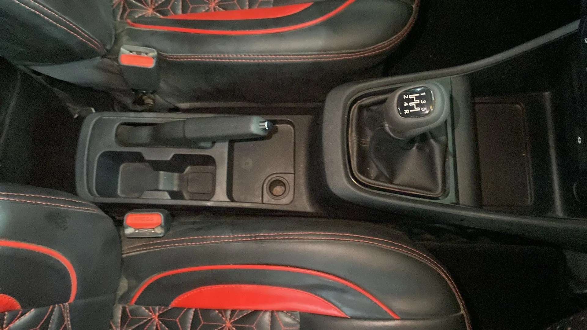 Central console and gear shifter of a Tata Punch