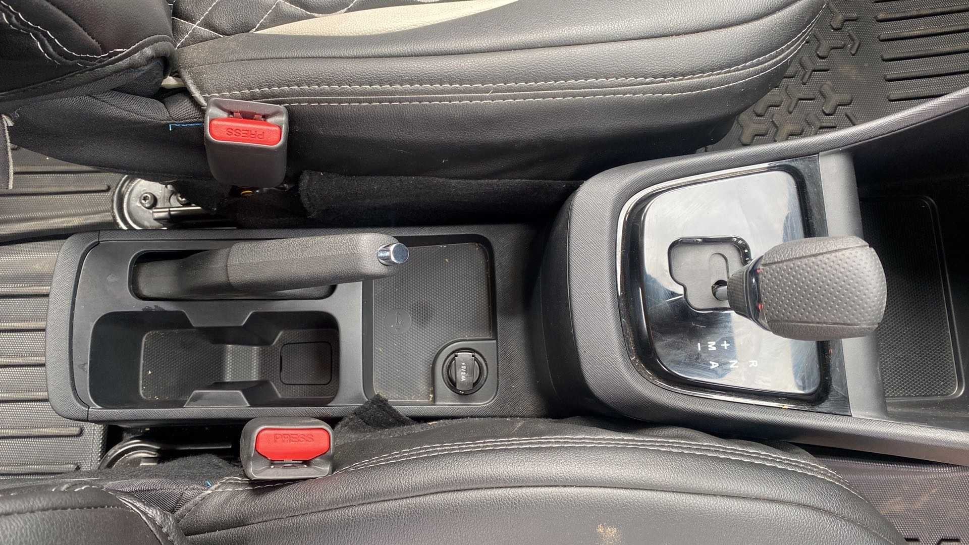 Center console and gear lever area of a Tata Punch
