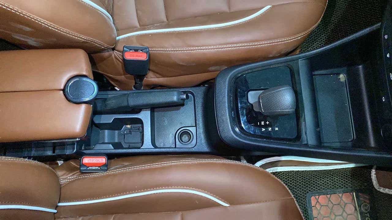 Center console and gear lever area of a Tata Punch
