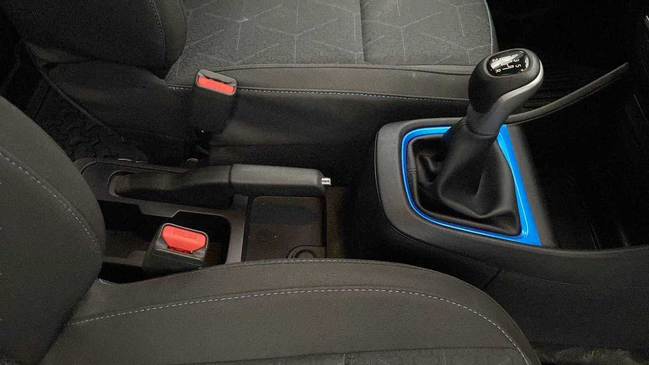 Gear lever and center console of a Tata Punch