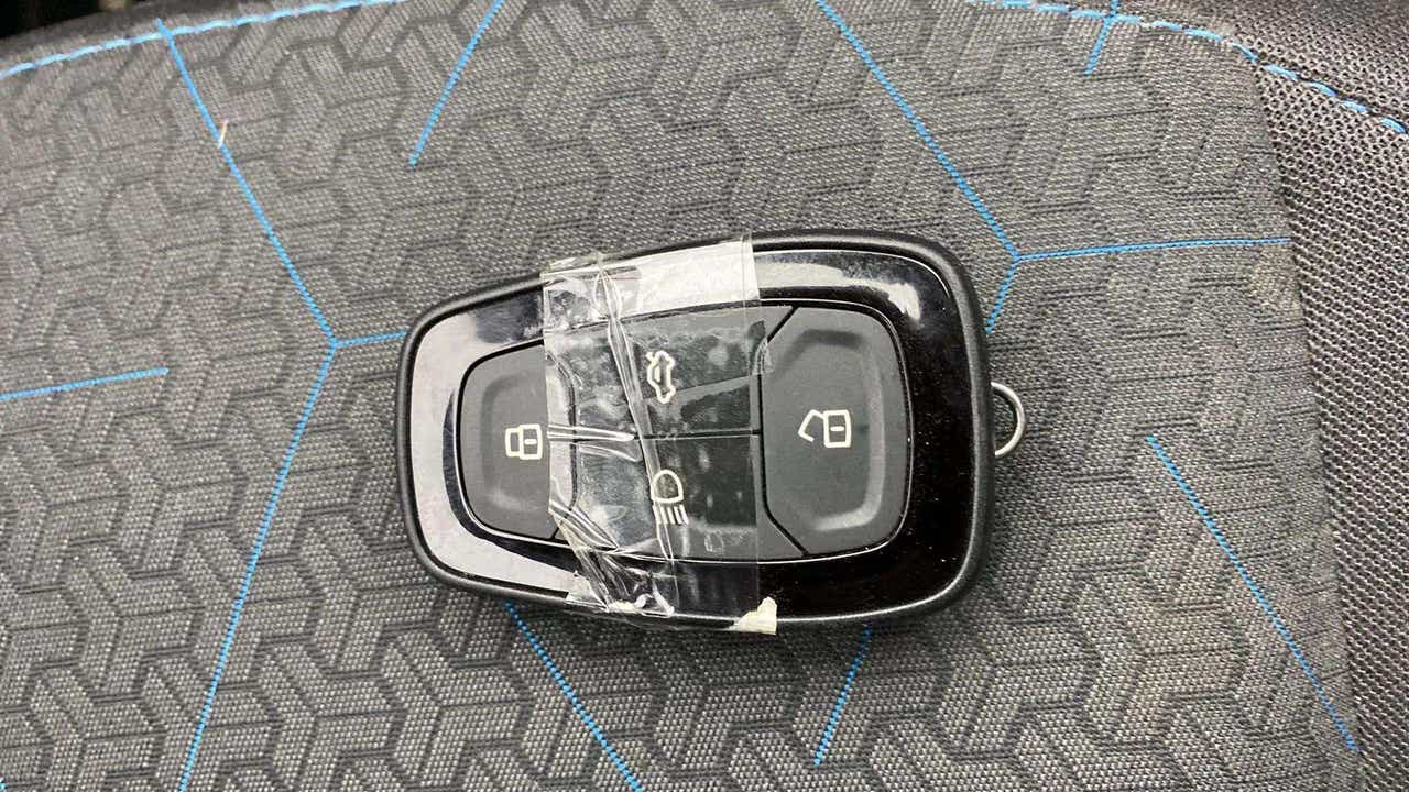 Close-up of a Tata Punch car key fob