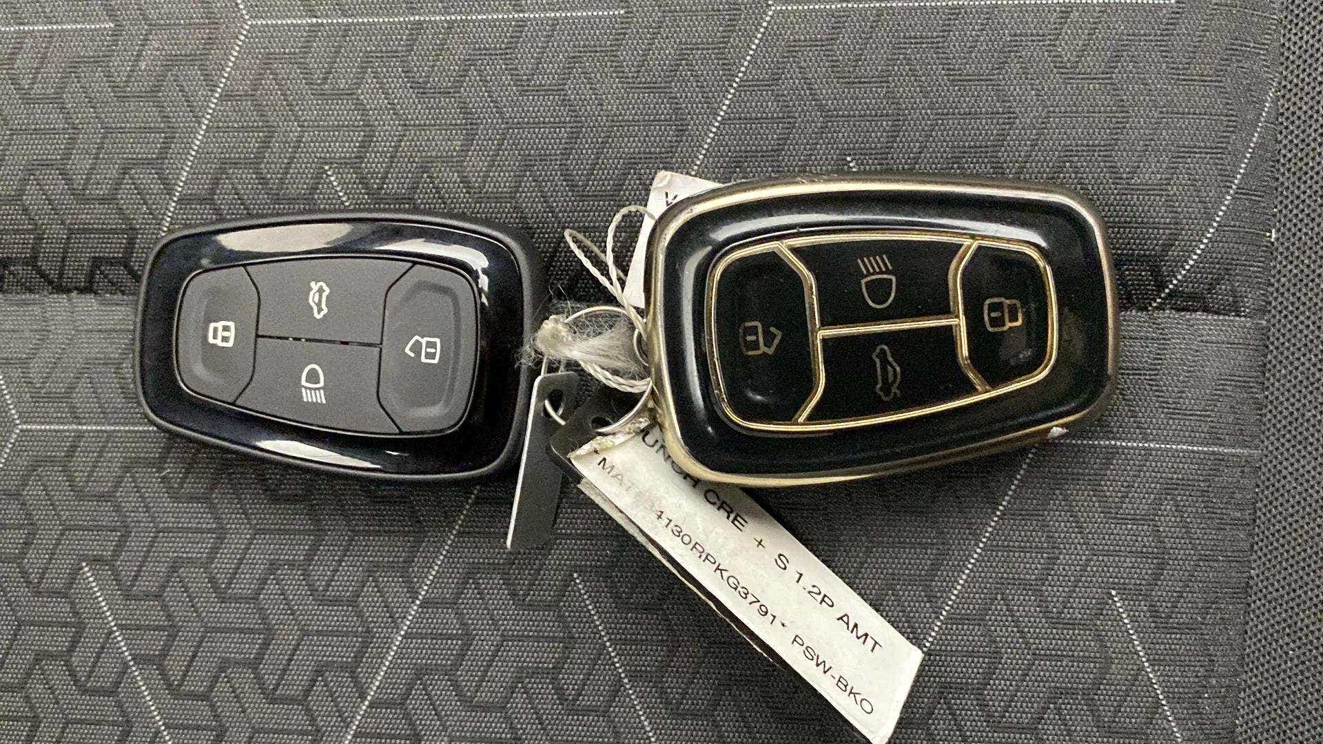 Close-up of key fobs for a Tata Punch