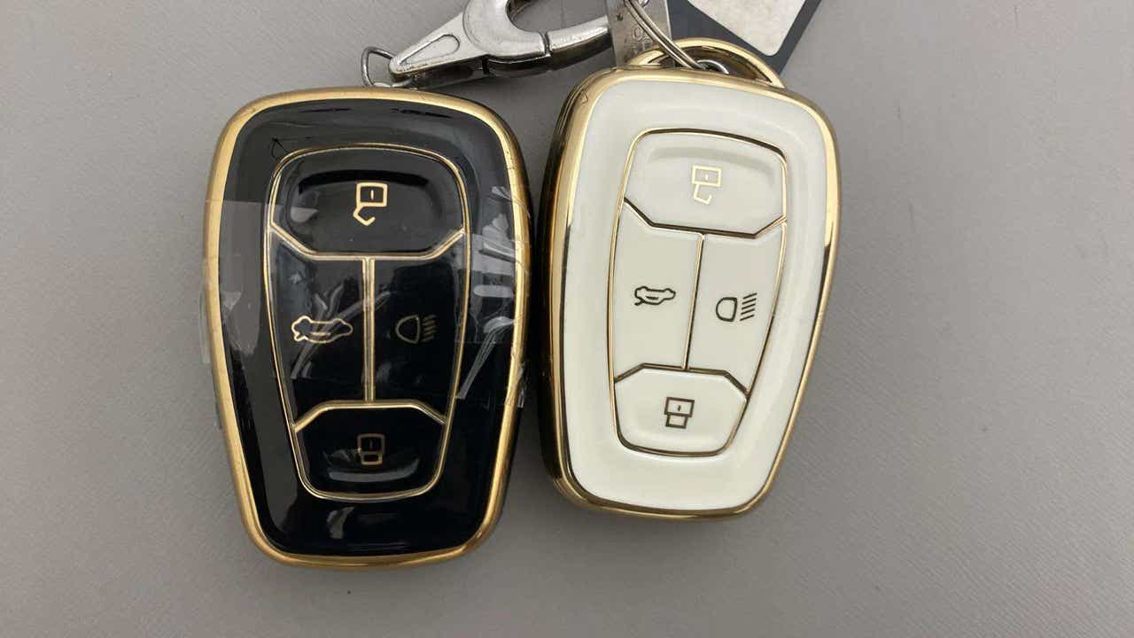 Top view of a car key fob set for a Tata Punch