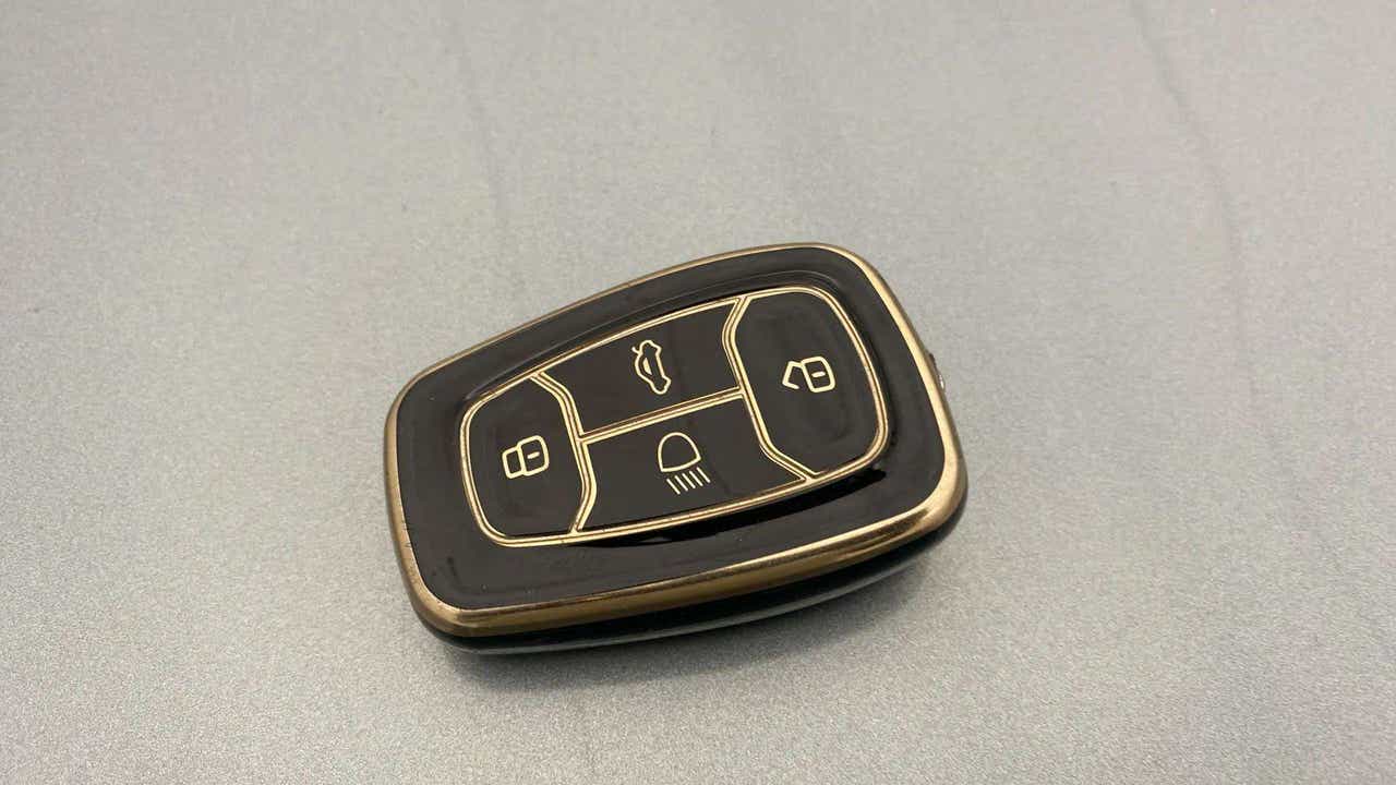 Close-up of a key fob of a Tata Punch