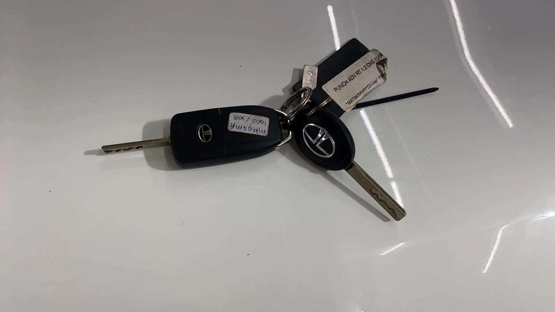 Close-up of car keys of a Tata Punch