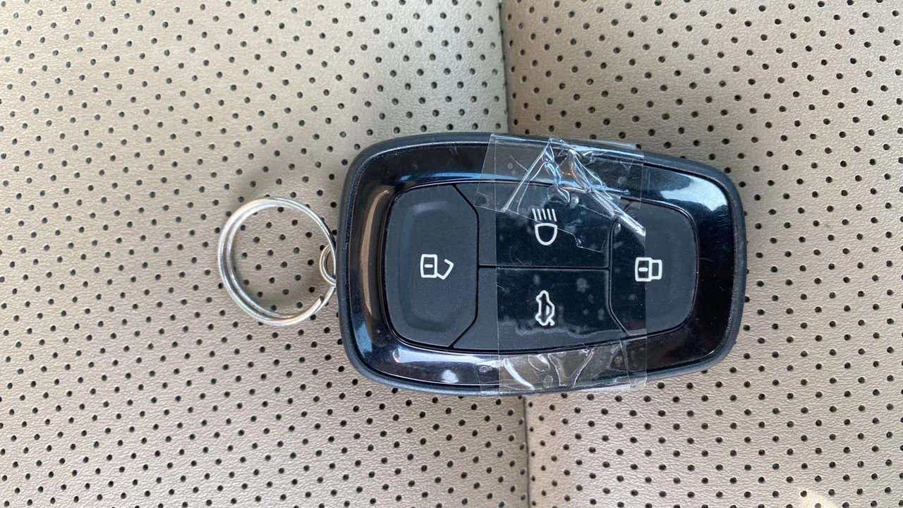 Top view of a Tata Punch key fob