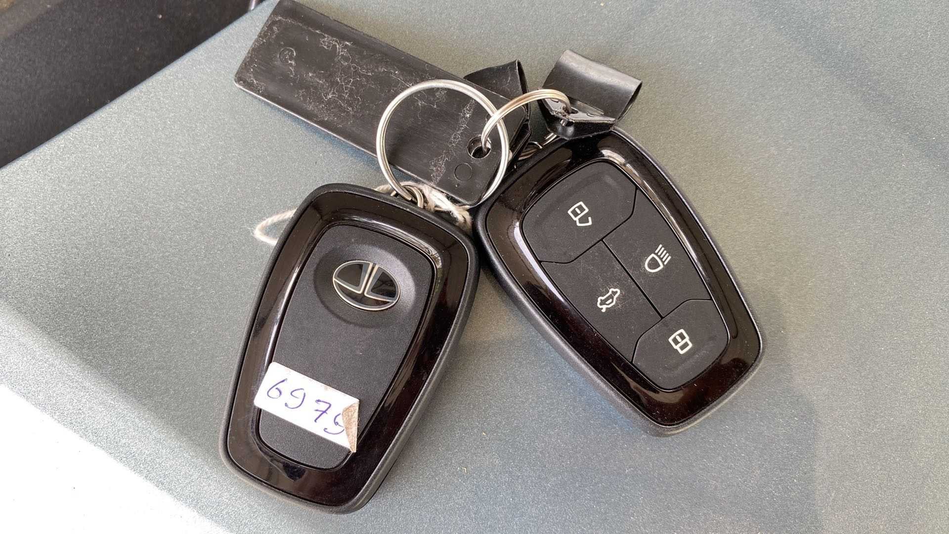 Close-up of key fob set of a Tata Punch